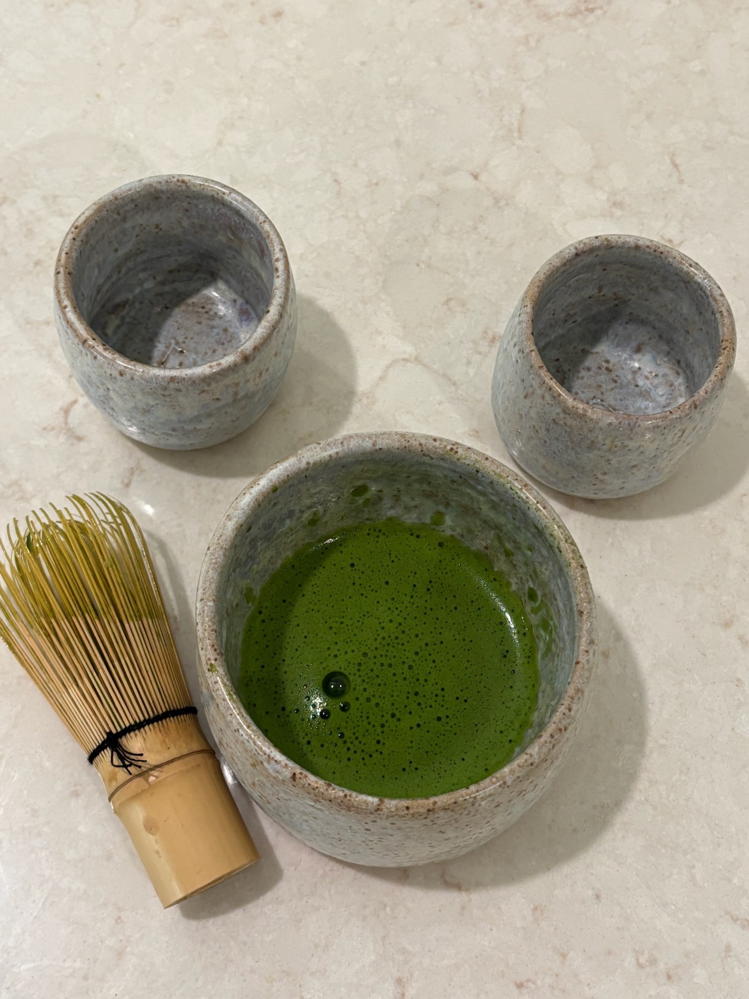 Ceremonial matcha being prepared at Studio Seven